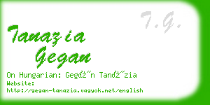 tanazia gegan business card